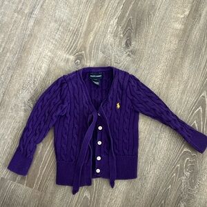 Purple Ralph Lauren 2T cardigan